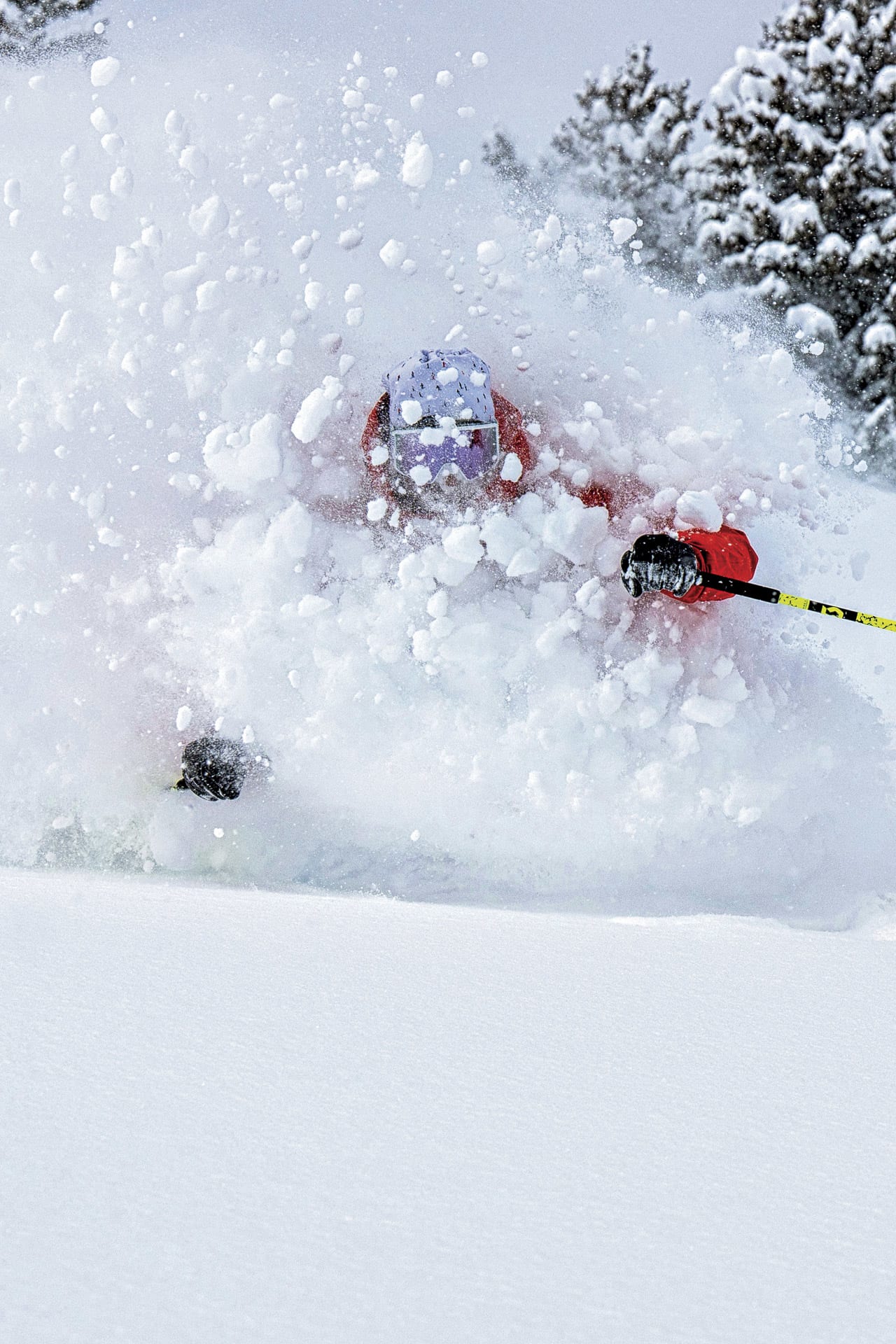 Deep powder skiing